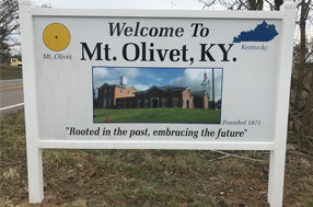Welcome to Mt Olivet sign